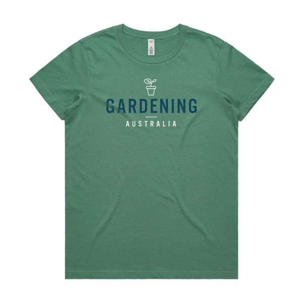 Gardening Australia Sage Femme Fit T-Shirt with Logo Design