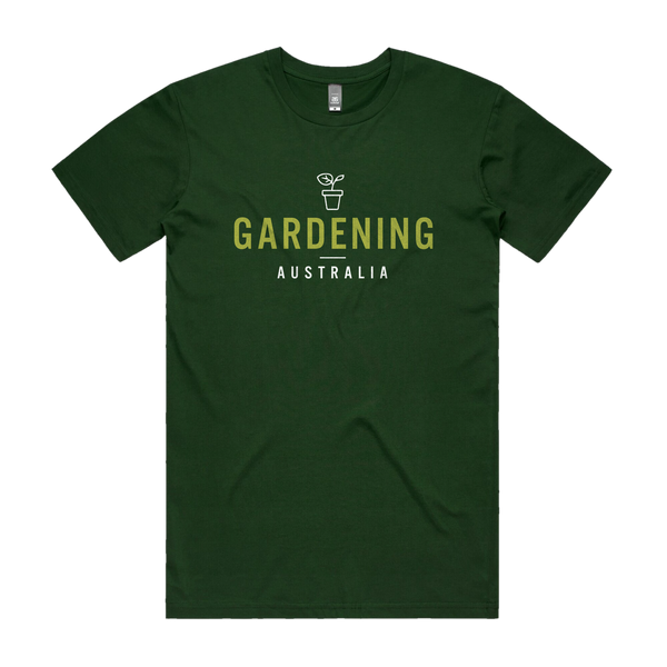 Gardening Australia Forest Green T-Shirt with GA Logo Design