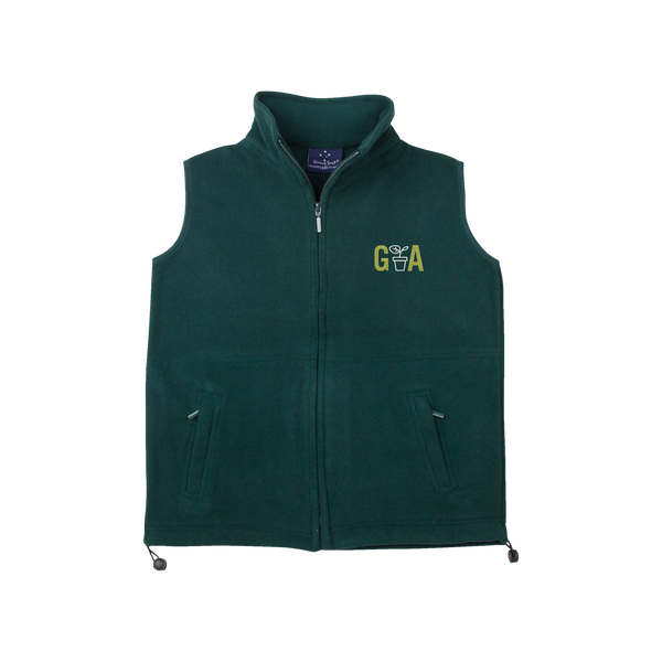 GA Logo Embroidered Fleece Vest (Bottle Green)