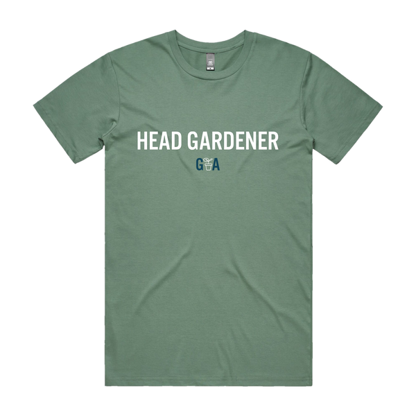 Gardening Australia Sage T-Shirt with Head Gardener Design